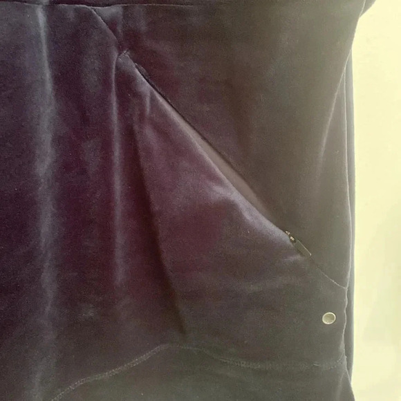 Prana sz L ultra soft velour navy pullover with zip pockets EUC - Picture 2 of 5